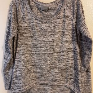 2 Athleta No Sweatin it Shark Bite Long Sleeve top